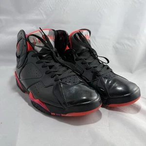 Size 10.5 - Air Jordan 7 Retro Black Gloss W - Picture 1 of 15
