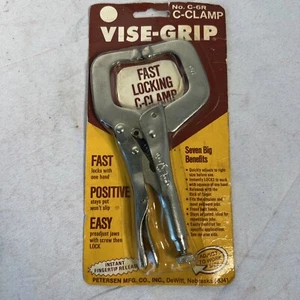 Vintage Fast locking NOS Vise grip C-6R C-Clamp Still Sealed - Picture 1 of 6