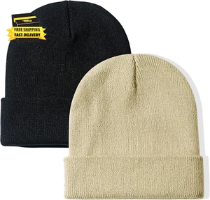 Beanie Hats for Men Slouchy Beanies for Men Knitted Caps for Women Soft Warm Uni - Picture 1 of 6