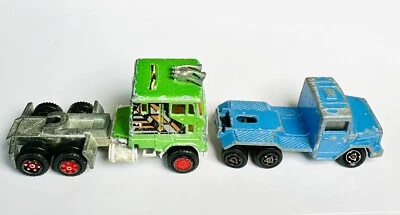 1980s Majorette Magirus Tractor Trailer Blue & Green Cabover Made In France Lot - Image 1 of 4