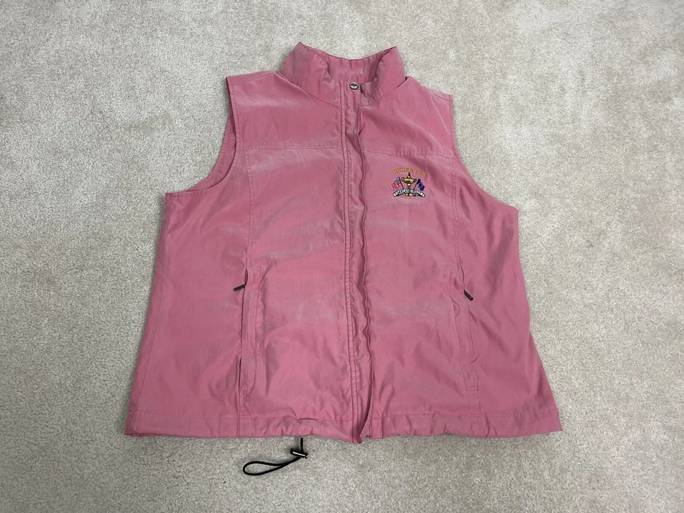 Chaleco Ryder Cup Mujer Rosa Nylon Cremallera Completa Bolsillos Dorados Golf Oakland Hills Damas Foto 1 de 4