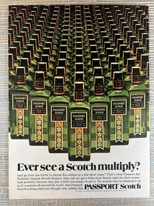 Passport Blended Scotch Whisky Multiply 1973 Vintage Print Ad - Picture 1 of 1