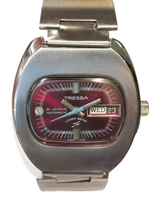 AUTHENTIC TRESSA LASER BEAM 21 JEWELS AUTOMATIC 187 SWISS MEN'S FULL WORKING VTG - Picture 1 of 24