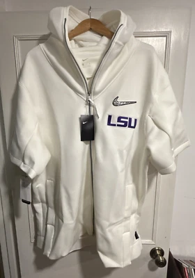 LSU TIGERS 2019 College Football Playoff Nike Full-Zip Short Sleeve Hoodie 3XL - Image 1 of 4