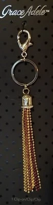BN GRACE ADELE UNCHADENADO ORO CLIP-ON LLAVERO LLAVERO BOLSO BLING ACCESORIO Foto 1 de 3