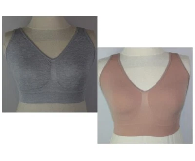 2 Sujetadores Bralette Talla 2XL Pullover Ajuste Flexible Sin Costuras Cómodos Sin Alambres Sin Acolchado Foto 1 de 4