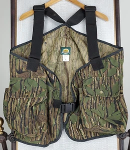 VTG CABELAS Size XL Mens Realtree Nylon Canvas Vest Short Clip Front Made in USA - Picture 1 of 9