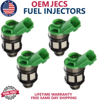 OEM JECS x4 Fuel Injectors For 1996-2004 Nissan Frontier, Xterra, Pickup 2.4L I4 - Image 1 of 4