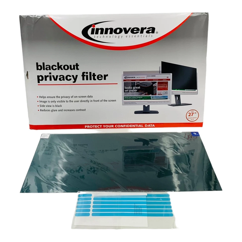 Filtro de privacidad Innovera Blackout para monitor plano de pantalla ancha de 27" 16:9 Foto 1 de 4