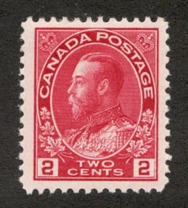 1911-25 Canada Sc# 106 - 2¢ KGV carmine. L-H postage stamp  - Picture 1 of 1