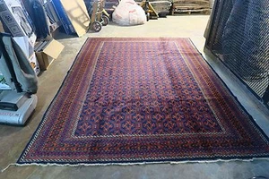 Vintage  Turkoman Main Rug Hand Knotted Wool on Wool Allover 6'2x 8'9 Fine - Picture 1 of 5