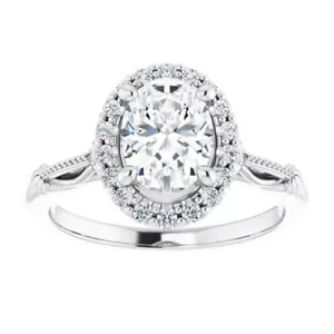 1 ct Oval Cut D-VVS1 Moissanite Wedding Engagement Ring S925 Sterling Silver - Picture 1 of 12