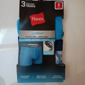 Men's 3-Pack Hanes X-Temp Total Support Pouch Comfort Flex Tagless Trunks Size S - Picture 1 of 7