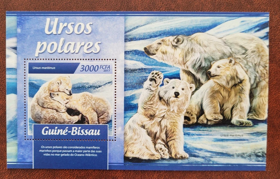 Guinea-Bissau 2017 /    Fauna - Polar Bears  / 1v ms - Image 1 of 1