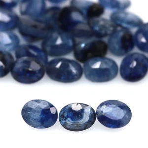 6.72 CT. Heated 29Pcs Blue Sapphire Madagascar Oval - Picture 1 of 4