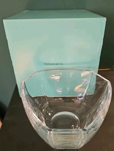 Ciotola in cristallo ritirata Tiffany & Co. tre pannelli con scatola originale - Foto 1 di 14