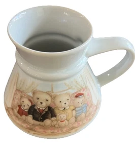Vintage Otagiri Japan Teddybär Familie weiß Becher Tasse - Bild 1 von 6