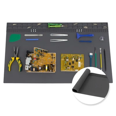 ESOLDNIC Extra Large Soldering Mat, 27.6''x15.7'' Oversized 932Â°F Large, Grey