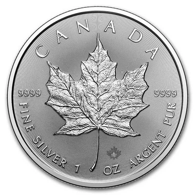 Canadá 2025 1 oz plata hoja de arce BU Foto 1 de 2