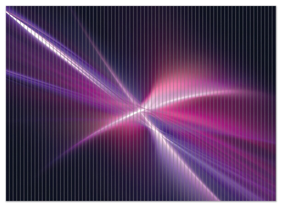 Wallario Duschmatte Bad Teppich Vorleger Abstrakte Formen Linien  schwarz lila - Bild 1 von 1