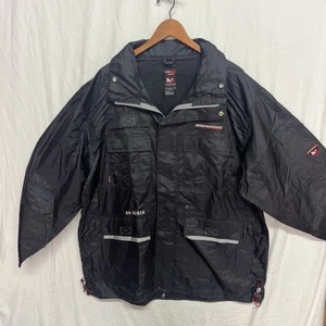 Auténtica chaqueta cortavientos Southpole RN 82628 negra para hombre capucha embalable XL - Imagen 1 de 11