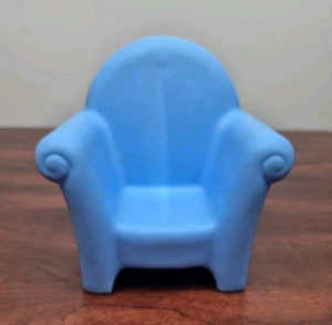 Little Tikes My Size Fashion Doll Dollhouse Furniture Chair Vintage Chunky Blue - Picture 1 of 9