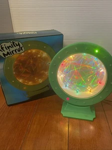 VTG ALCO Green Infinity Mirror Light 3D Show Works 9” Plastic Frame - Picture 1 of 12