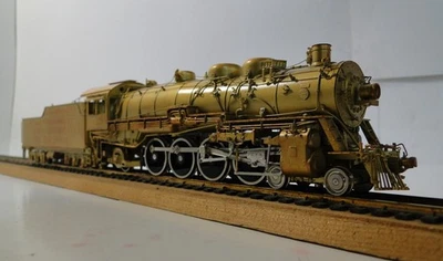 HO SUNSET MODELS SANTA FE BRASS  4-8-2 ~ 3700 CLASS ~ SAMHONGSA ~ KOREA - Image 1 of 4