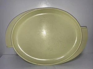 Piatto da portata vintage Boonton Ware melamina metà secolo giallo atomico - Foto 1 di 15