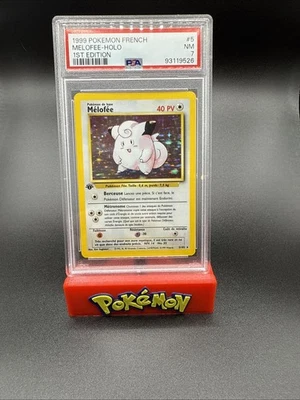 1999 Pokémon French Melofee Clefairy Holo 1st Edition #5 Variant PSA 7 - Image 1 of 2