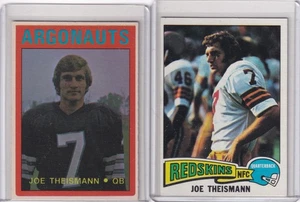 1972 O-Pee-Chee CFL JOE THEISMANN #27 Argos & 1975 Topps Rookie #416 Redskins - Picture 1 of 2