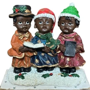 Vintage Scott’s Caroling Trio Figurine NIB African American Children Holiday - Picture 1 of 5