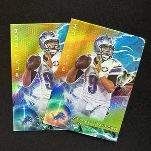2015 Topps Platinum Veterans Gold Matthew Stafford #36 Foil 2x Lot - Lions - Bild 1 von 3