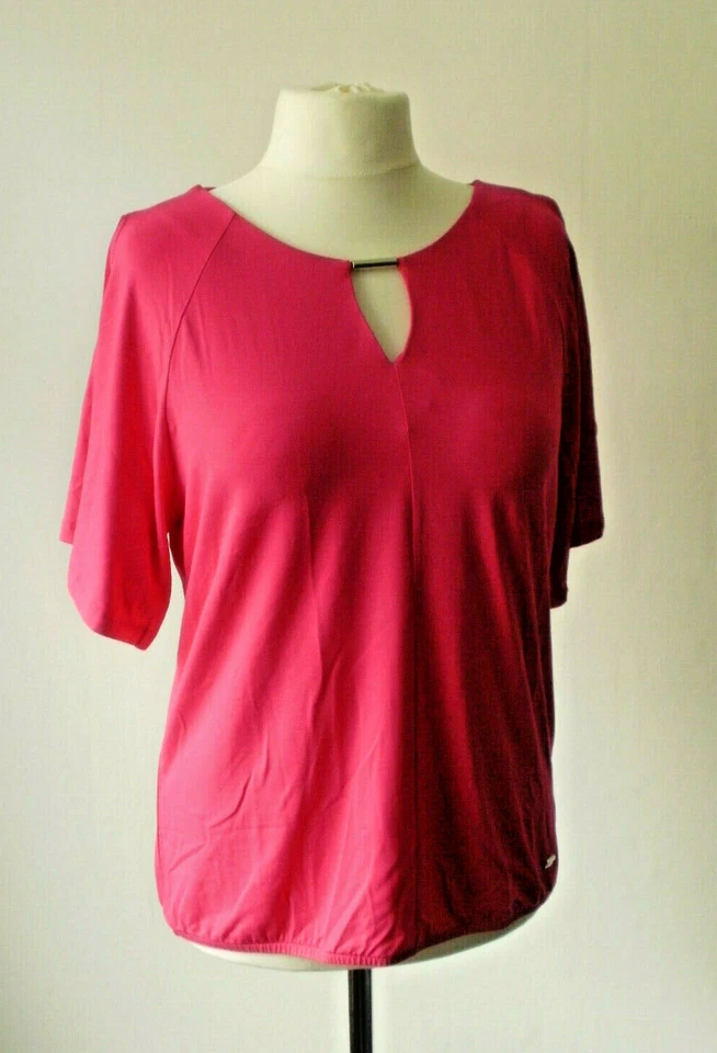 Lo último Blusa Estilo Túnica de Hombro Frío Rosa Resbaladizo Camiseta Grande Reino Unido 20 Foto 1 de 4