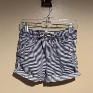 Mini Boden Striped Shorts girls 8Y 8 pinstripe blue white - Picture 1 of 5