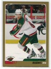 2003-04 Topps Traded Gold 117 Brent Burns Rookie 2/50