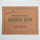 Rainbow Room DC Souvenir Photo Folder Night Club keep Sake 1940s B&W Military 