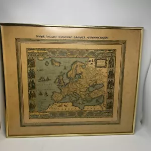 Framed And Glazed Antique Map Of Europe Large - Picture 1 of 9