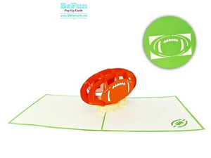 Football Card 3D Pop Up Greeting Card Love Birthday  Congratulation Christmas - Picture 1 of 2