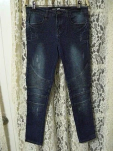 *XR XRAY JEANS BOYS SIZE 10 (28x26) MOTO STRETCH JEANS-DISTRESSED-RIBBED-ECU - Picture 1 of 12