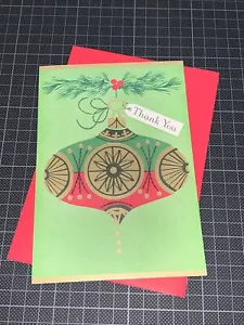 Tarjeta de agradecimiento de vacaciones de Navidad Hallmark: adorno apreciación deseo felicidad - Imagen 1 de 5