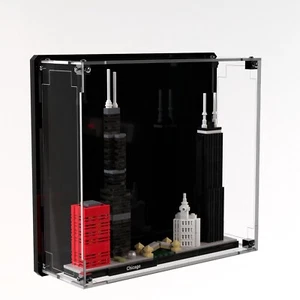 Wandmontage Vitrine für LEGO® Architecture Chicago 21033 - Bild 1 von 4