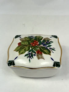 Princess House Winter Garden Porcelain Covered Trinket Box - Picture 1 of 6