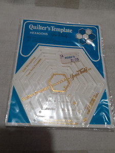 NOS Vintage Yours Truly QUILTER'S TEMPLATE Hexagons