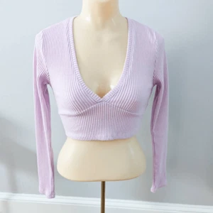 Wild Fable Women's Long Sleeve Cozy Crop Ribbed Top - Picture 1 of 5