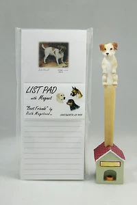 JACK RUSSEL TERRIER1~MAGNETIC LIST PAD & PEN SET & MATCHING  REFRIGERATOR MAGNET - Picture 1 of 9