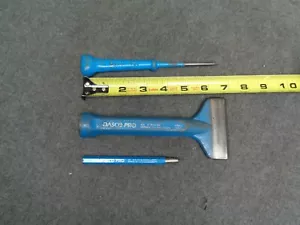 3 - DASCO Pro Tools -3" Brick Set Chisel 435 - Center Punch 531 - Punch 431 - Picture 1 of 5