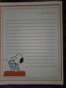 Snoopy lined stationary paper (25 Sheets) 8 ¹/² x 11 - Picture 1 of 1