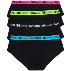 Bonds Men's Underwear X-Temp Brief 4 Pack - Black - Picture 1 of 9
