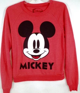 Disney Mickey Mouse-Womens Teens Pullover Sweatshirt, Small, Red, Casual - Picture 1 of 7